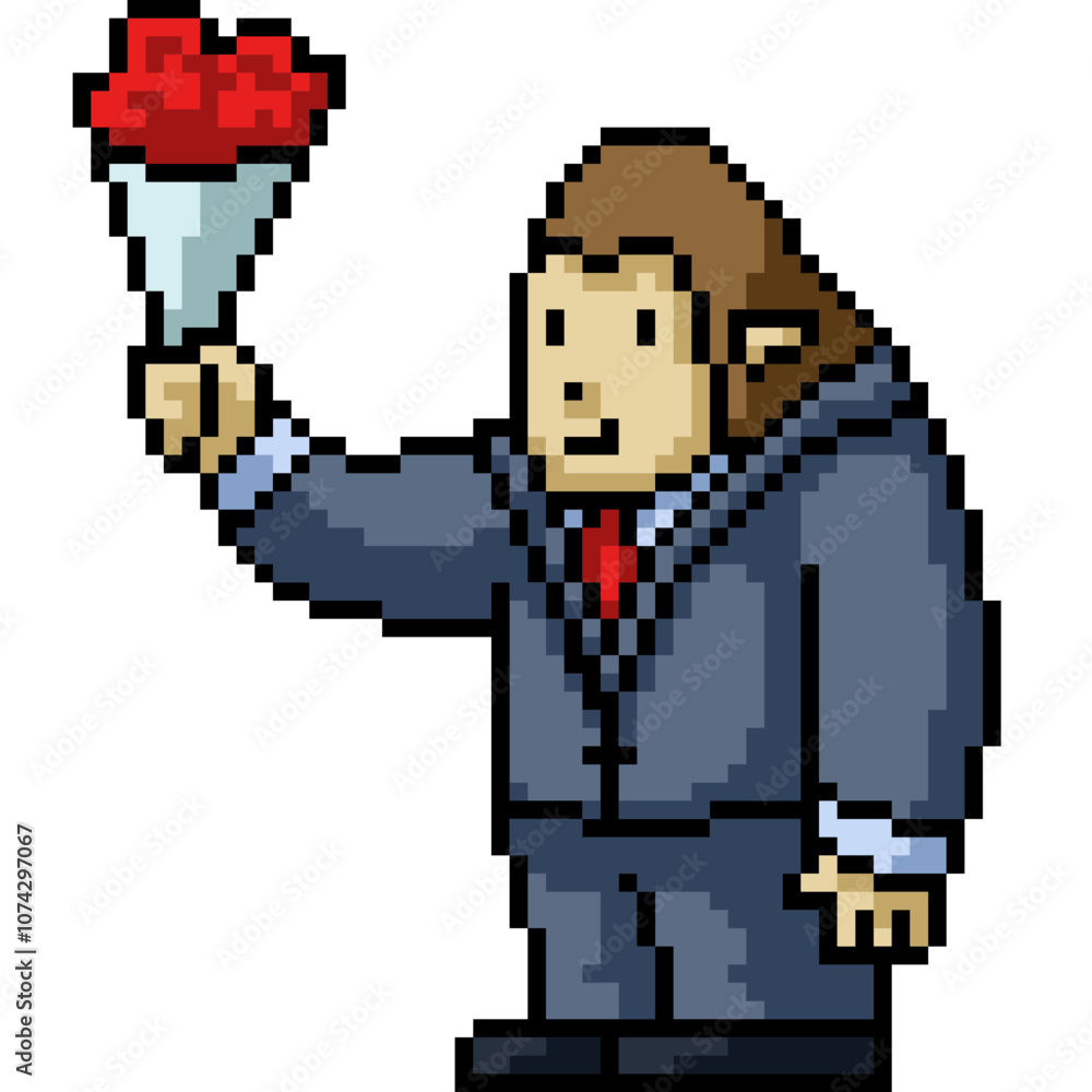 pixel art of primate romantic rose pixel art of primate romantic rose