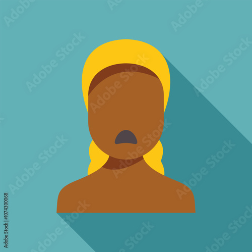 Close up of a sad woman with yellow hair expressing disappointment