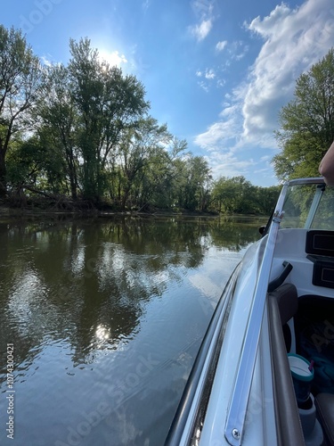 driving on the river photo