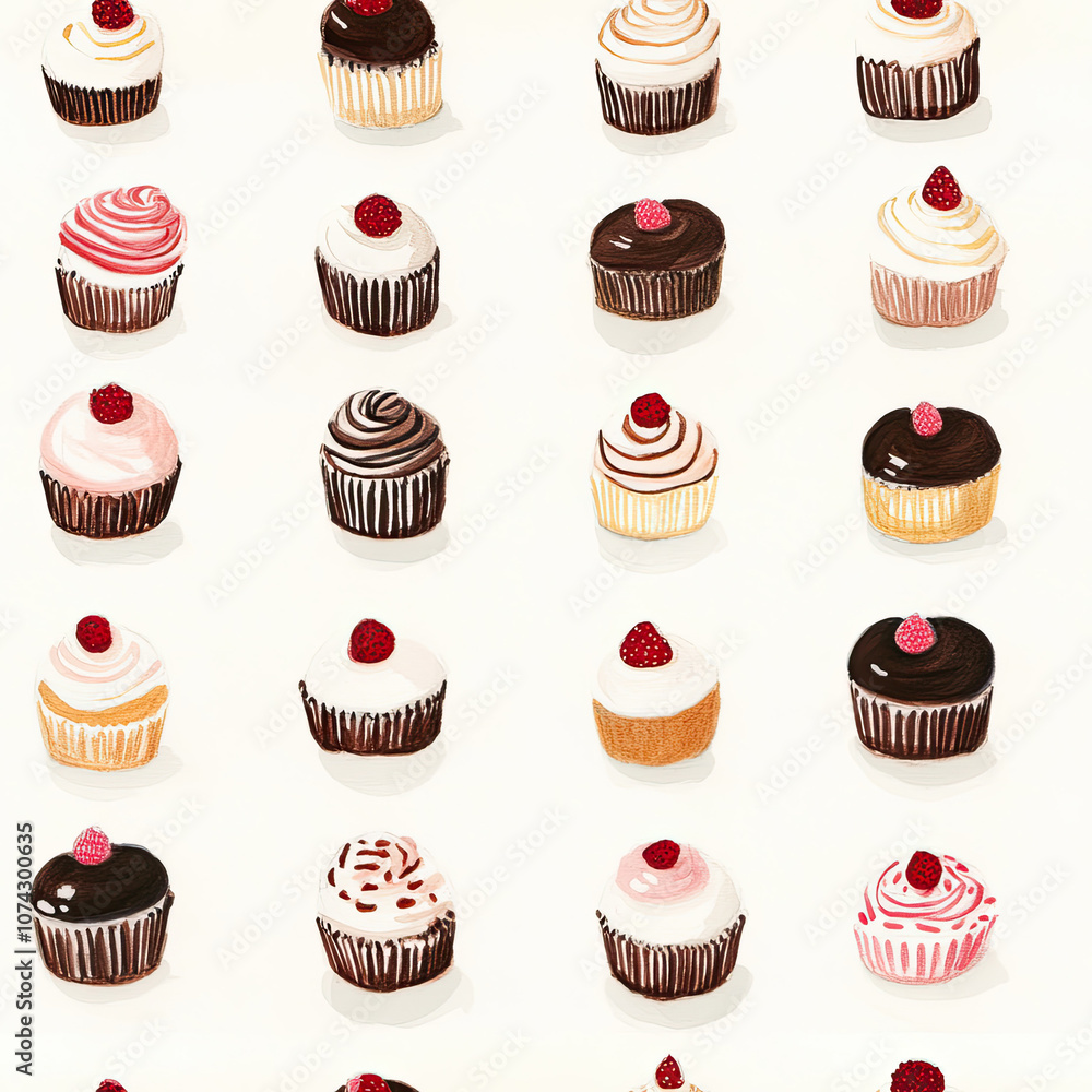 rows of tiny desserts rows of tiny desserts