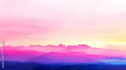 Colorful Abstract Mountain Landscape Background