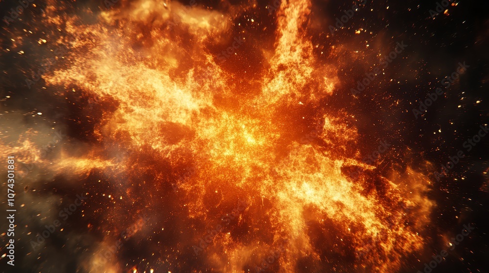 Naklejka premium Fire background. Fire texture