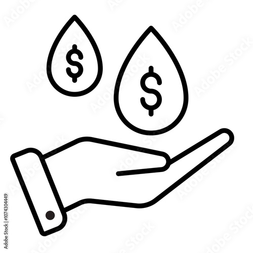 Liquidity money Icon
