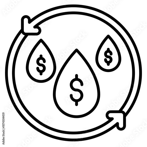 Liquidity money Icon