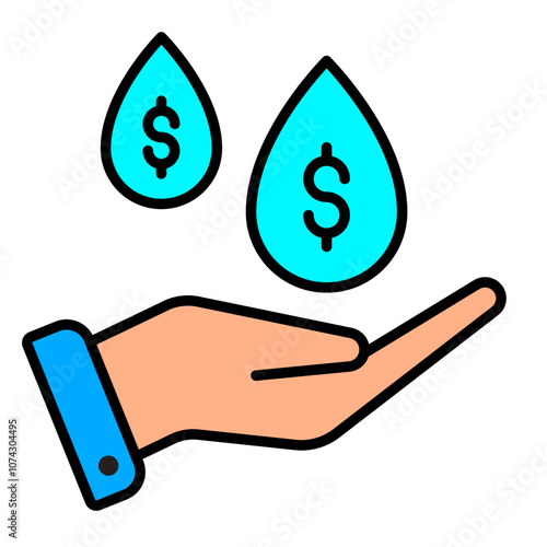 Liquidity money Icon