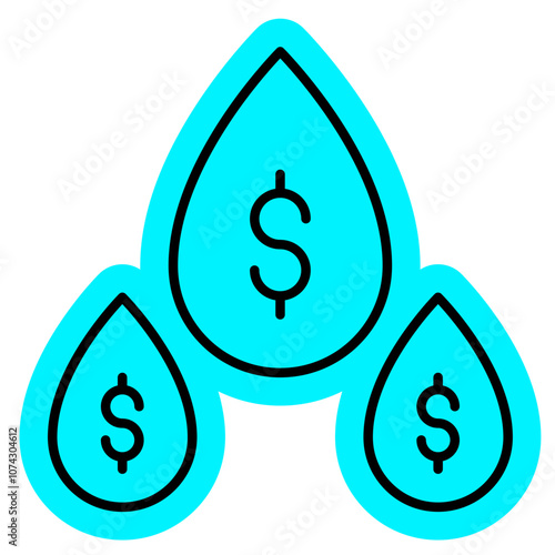 Liquidity money Icon