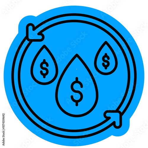 Liquidity money Icon