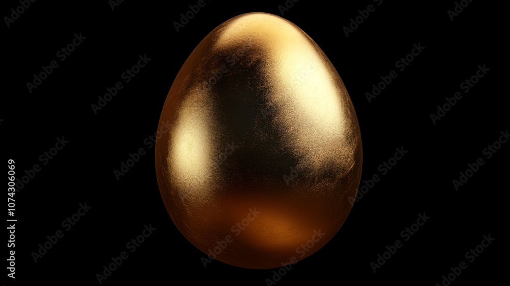 Golden egg isolated on black background Golden egg isolated on black background