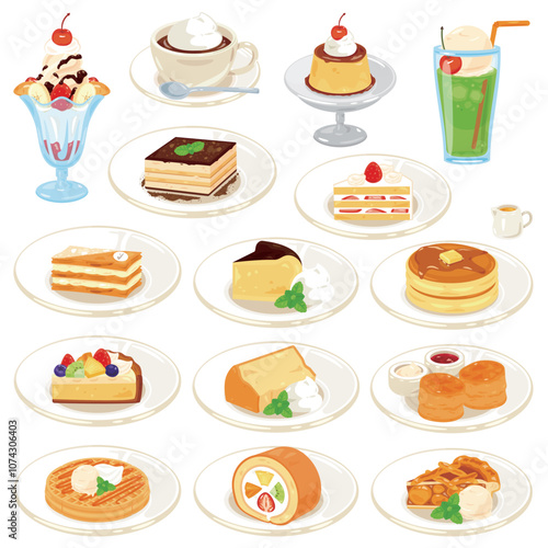 喫茶店のスイーツセット