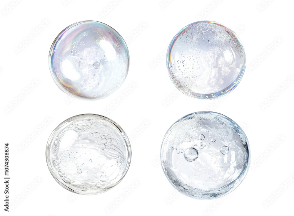 Soap bubbles isolated on white background Soap bubbles isolated on white background