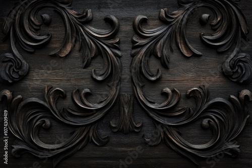 Wooden wall carving