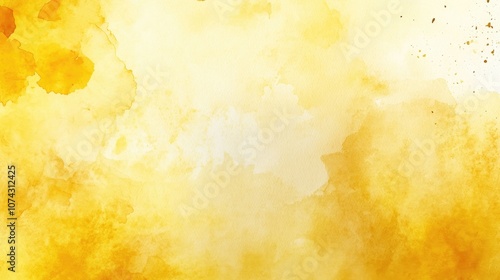 A section of a watercolor background featuring shades of yellow