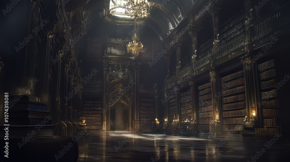 Fototapeta premium Grand Library Interior