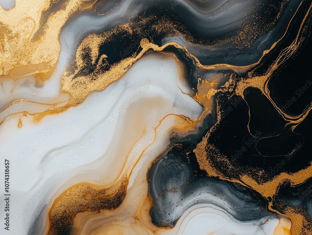 Black and gold marble texture Black and gold marble texture