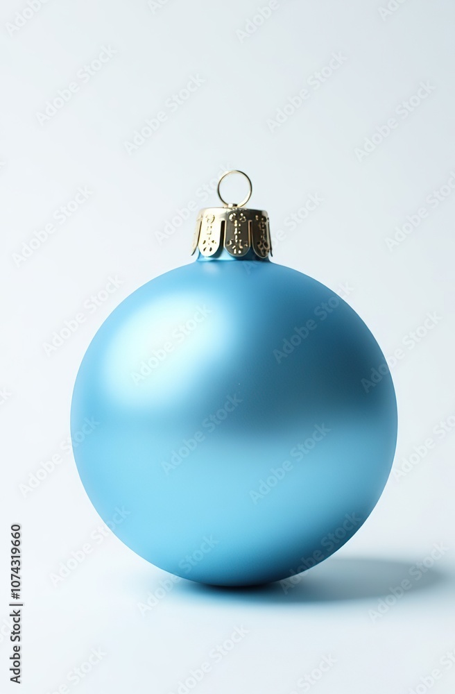 Light blue Christmas ball isolated on transparent background Light blue Christmas ball isolated on transparent background