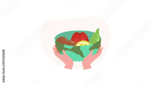 Flat Illustration World Vegetarian Day Animation