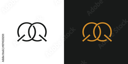 Modern and unique  initial QQ  logo design