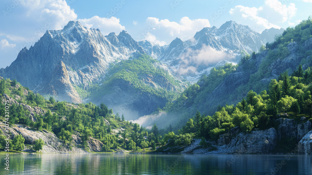 lake and mountains lake and mountains