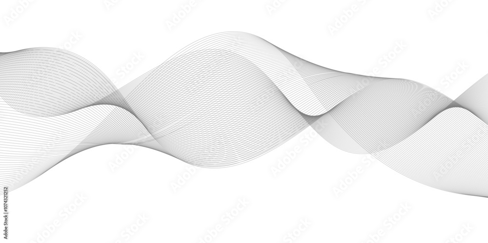 Abstract vector background with blue wavy lines. Gray wave background. Blue lines vector illustration. Abstract vector background with blue wavy lines. Gray wave background. Blue lines vector illustration.