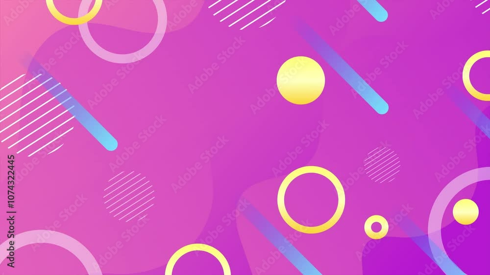 modern vibrant arrangement of geometric shapes on gradient pink background seamless 4k video background motion pop art design modern vibrant arrangement of geometric shapes on gradient pink background seamless 4k video background motion pop art design