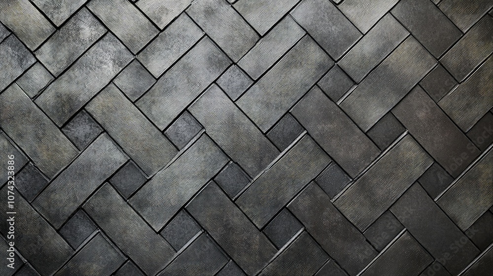 Embossed herringbone pattern on deep gray with faint metallic highlights, giving a sophisticated, woven texture look under subtle lighting, Embossed herringbone pattern on deep gray with faint metallic highlights, giving a sophisticated, woven texture look under subtle lighting,