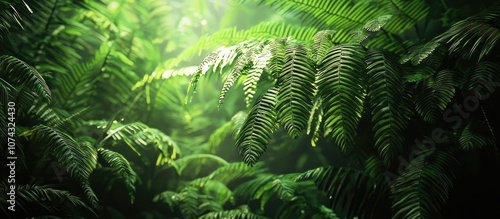 Beneath The Fern Leaves In The Rainforest