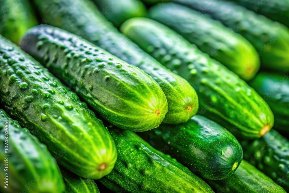 Fresh Whole Cucumbers with Smooth Green Skin Closeup for Healthy Eating and Gardening Enthusiasts Fresh Whole Cucumbers with Smooth Green Skin Closeup for Healthy Eating and Gardening Enthusiasts