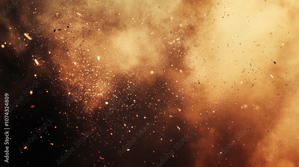 Abstract film texture backdrop featuring grain dust and explosive effects Abstract film texture backdrop featuring grain dust and explosive effects