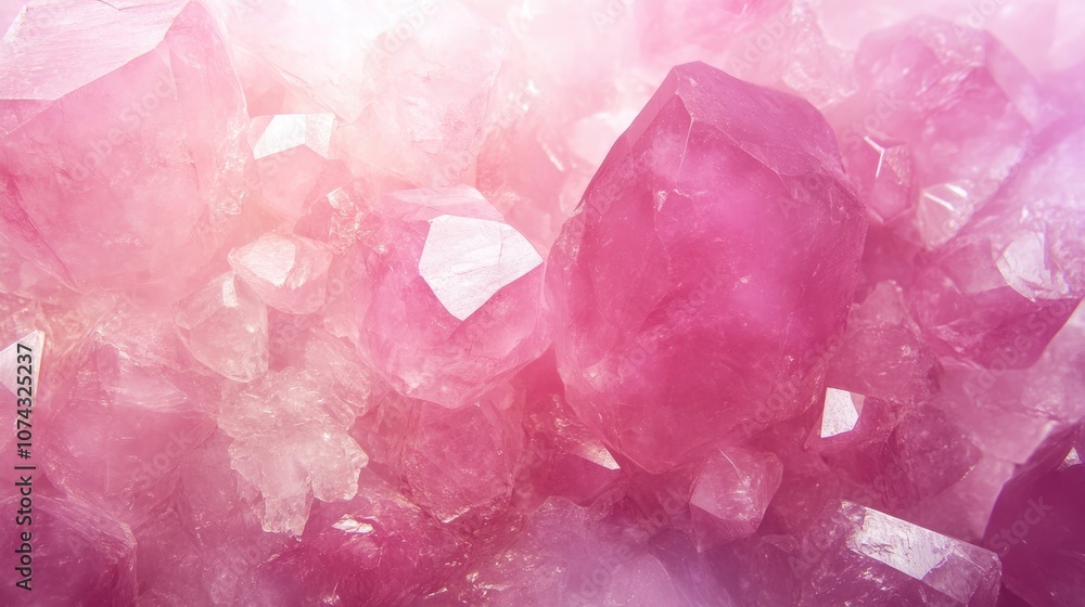 Pink rose quartz textured background with a panoramic view Pink rose quartz textured background with a panoramic view
