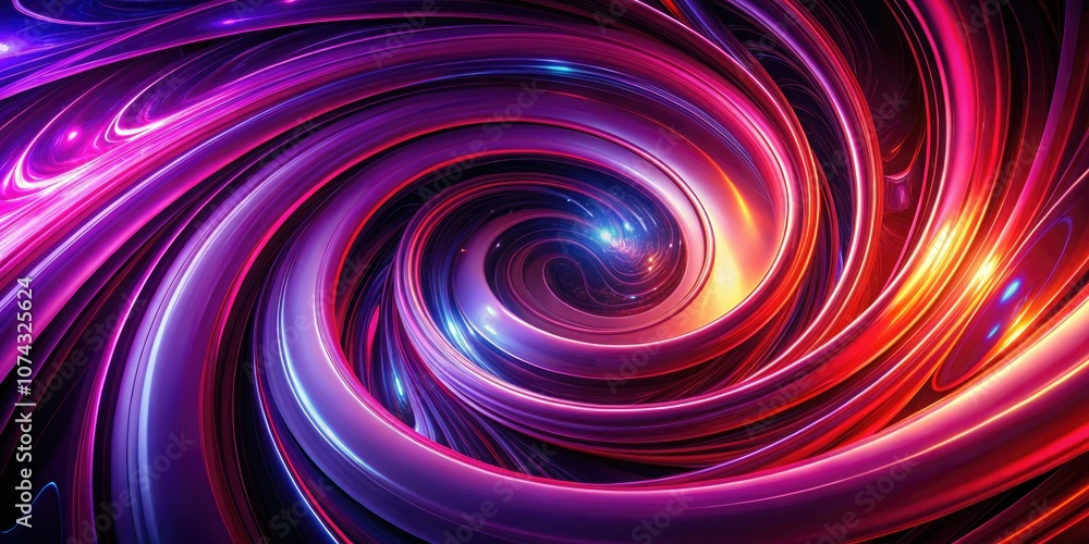 Futuristic Neon Swirl - Ruby Amethyst Spiral Wallpaper for High-Energy Designs Futuristic Neon Swirl - Ruby Amethyst Spiral Wallpaper for High-Energy Designs