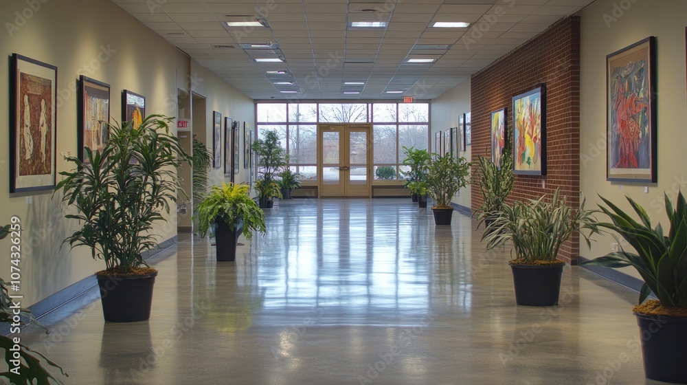 Fototapeta premium Elegant table setting with orange juice and flowers in outdoor restaurant