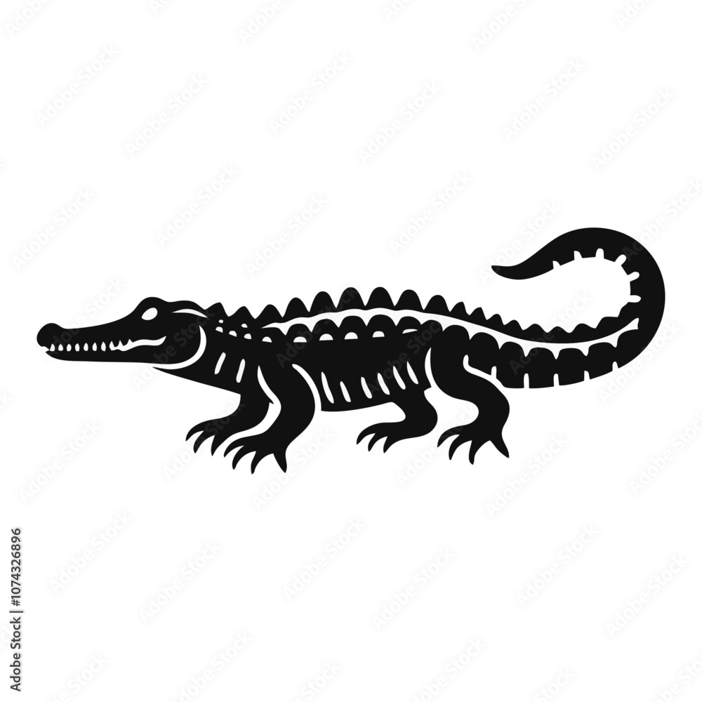 crocodile alligator icon silhouette black white crocodile alligator icon silhouette black white