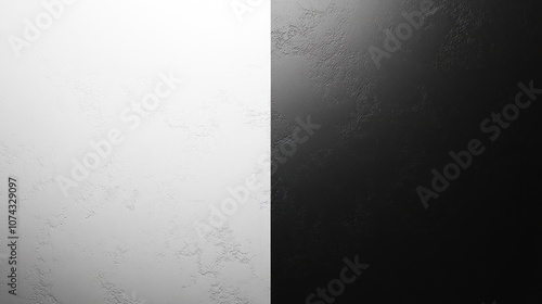 Black and white background with soft gradient from dark to light, creating a classic and minimalist look