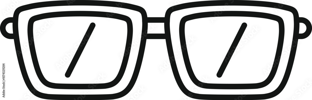 Stylish eyeglasses with a square frame provide clear vision and enhance personal style Stylish eyeglasses with a square frame provide clear vision and enhance personal style