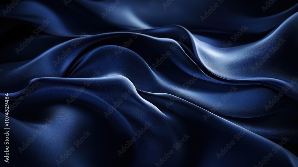 Obraz premium Dark background in midnight blue, creating a mysterious and calm atmosphere with a smooth finish