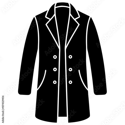 black and white coat