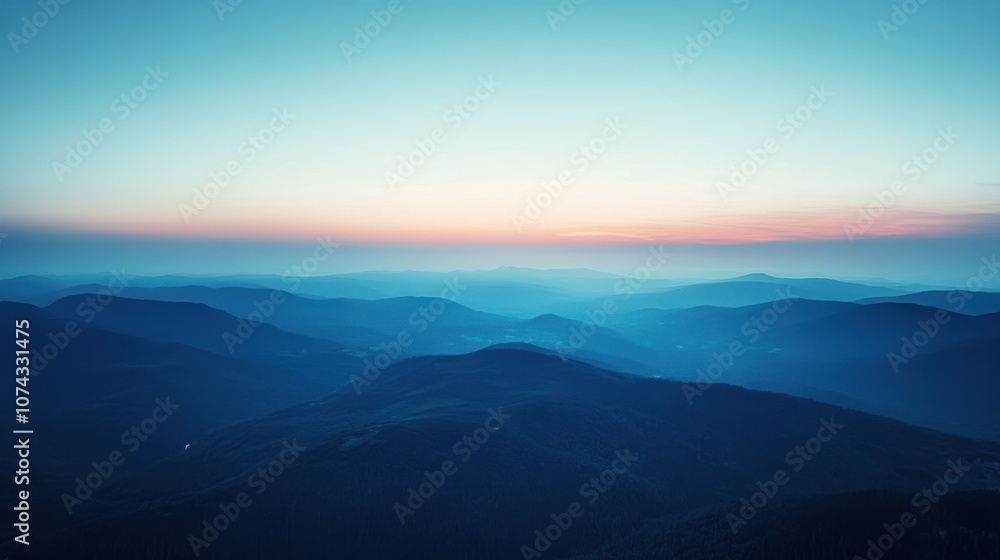 Fototapeta premium Gradient background with a sky-inspired blend of light blue to deep navy, mimicking a clear sky fading into night