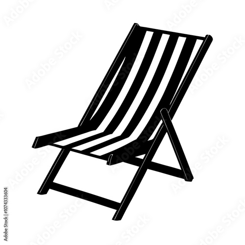 beach chair isolated on white background