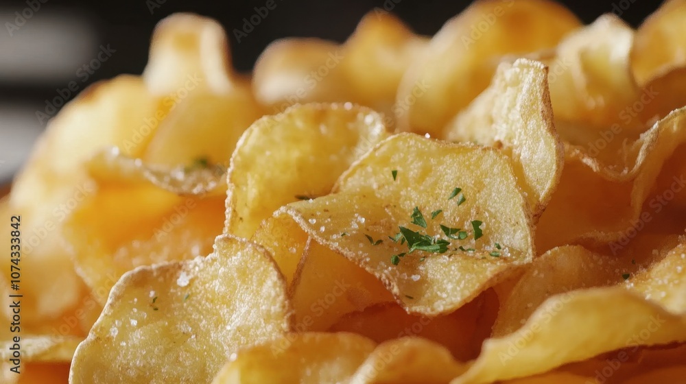 Crispy Golden Potato Chips with Seasoning Crispy Golden Potato Chips with Seasoning