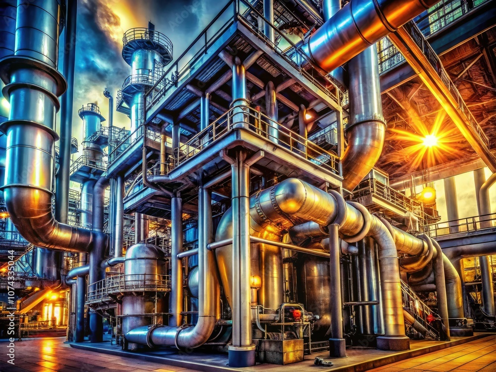High Dynamic Range 3D Rendering of Industrial Equipment for Enhanced Visual Appeal High Dynamic Range 3D Rendering of Industrial Equipment for Enhanced Visual Appeal