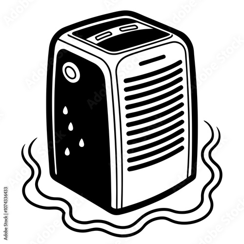 illustration of a dehumidifier