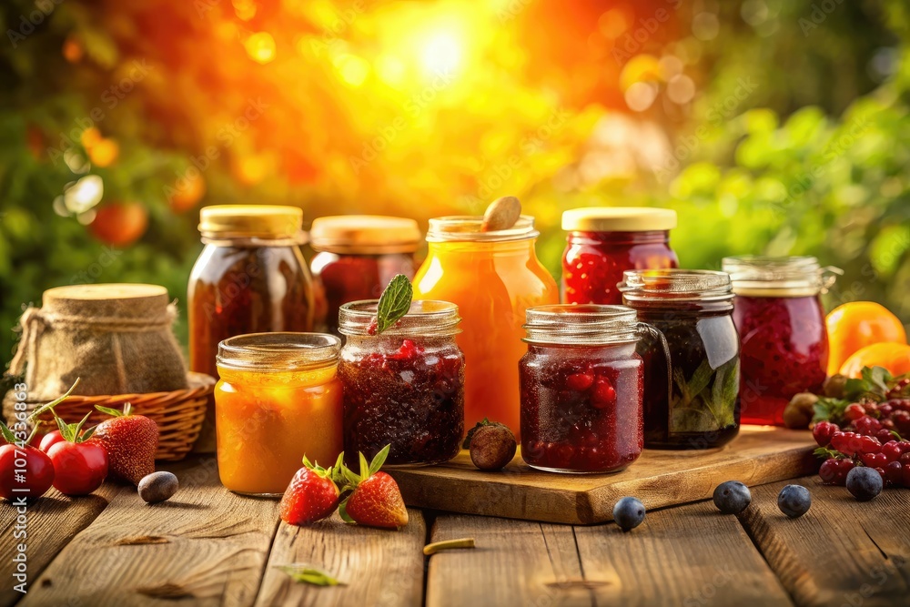 Homemade Jam Varieties Silhouettes: A Visual Delight of Different Tastes Homemade Jam Varieties Silhouettes: A Visual Delight of Different Tastes