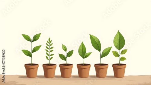 Young plants in pots representing growth and care for One Million Tree Planting Day