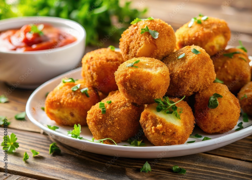 Indulge in crispy homemade Spanish croquettes, a gourmet snack with a delightful filling. Perfect for appetizers, they make a scrumptious culinary treat and comfort food classic. Indulge in crispy homemade Spanish croquettes, a gourmet snack with a delightful filling. Perfect for appetizers, they make a scrumptious culinary treat and comfort food classic.