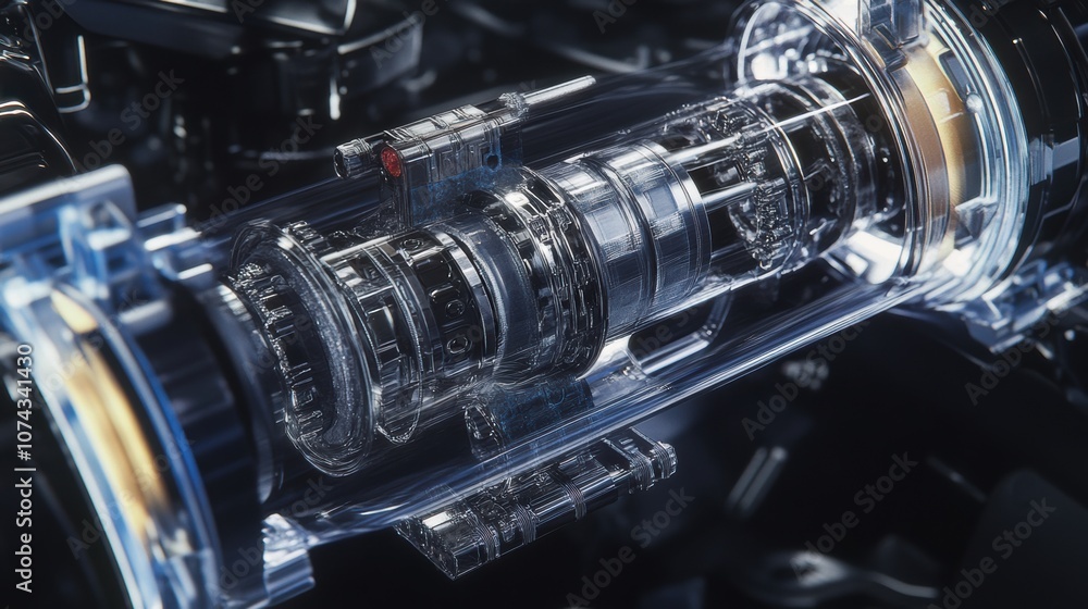 Fototapeta premium 3D Rendered Car Suspension System Illustration