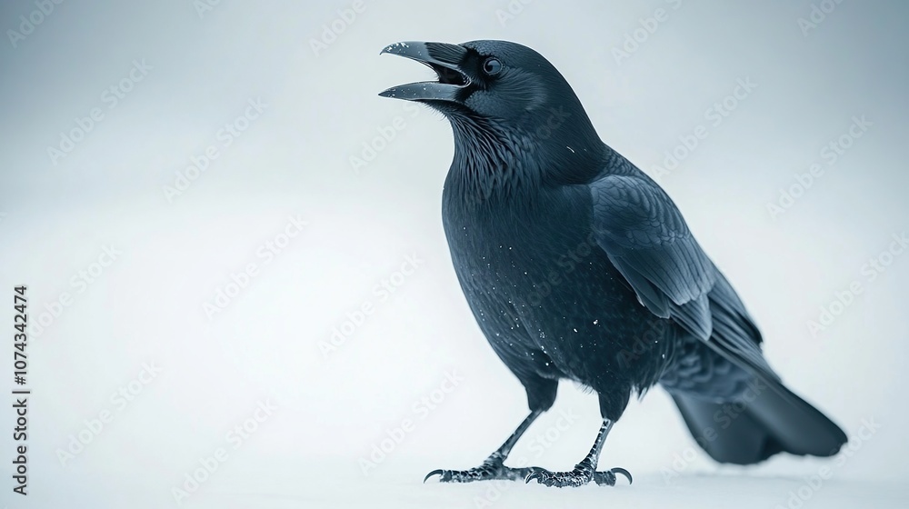 Fototapeta premium Raven in the Snow