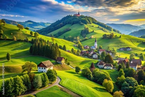 In Hettiswil, Switzerland, Auf dem Hubel captivates with lush hills and a serene, rural landscape, offering a perfect escape and endless photography opportunities in the countryside.
