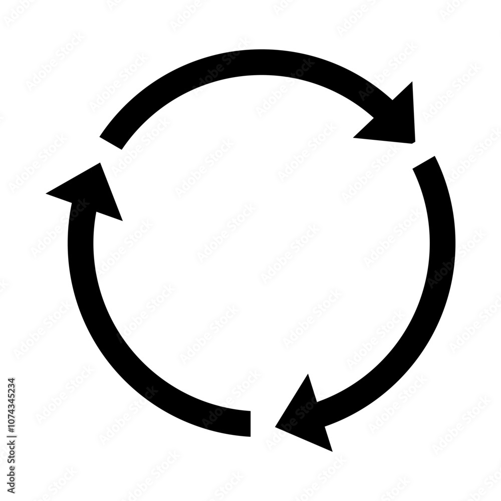 illustration of a recycle or circular arrow. illustration of a recycle or circular arrow.