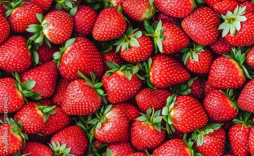 Strawberry seamless background image generated by AI