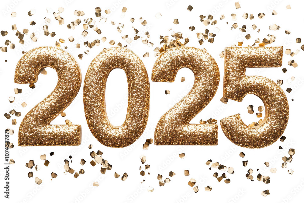 Sparkling Golden Numbers Celebrating the New Year 2025 Sparkling Golden Numbers Celebrating the New Year 2025